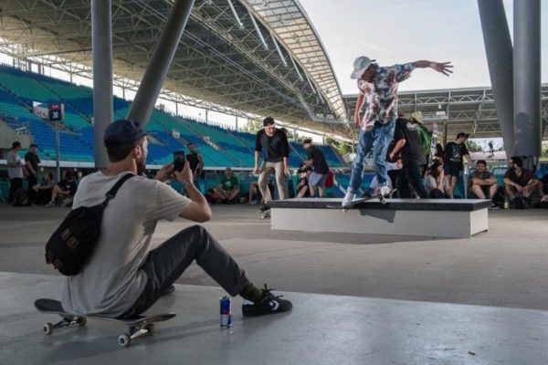 Jost Arens is seen at Go Skateboarding Day in Leipzig, Germany on June 21th, 2017